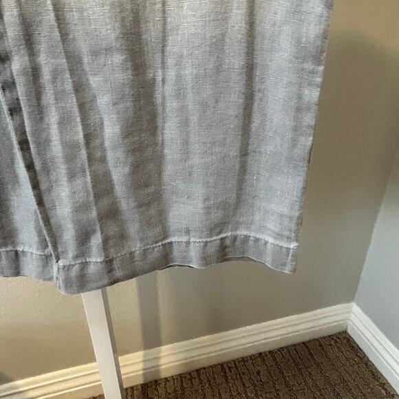 James Perse gray 100% linen pull on high rise elastic waist pants size 4 US XL - Picture 3 of 8